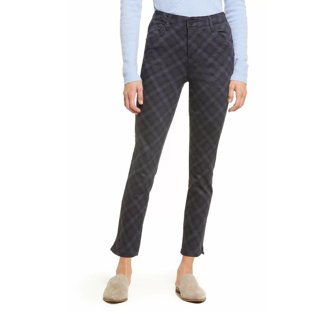 Wit & Wisdom Ab-Solution Plaid High Waist Ankle Skinny Pants